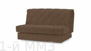 Прямой диван-кровать Ренат коричневого цвета Фото 1